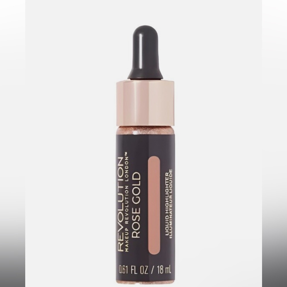 Makeup Revolution Liquid Highlighter Rose Gold Glow Shimmer Face Highlight